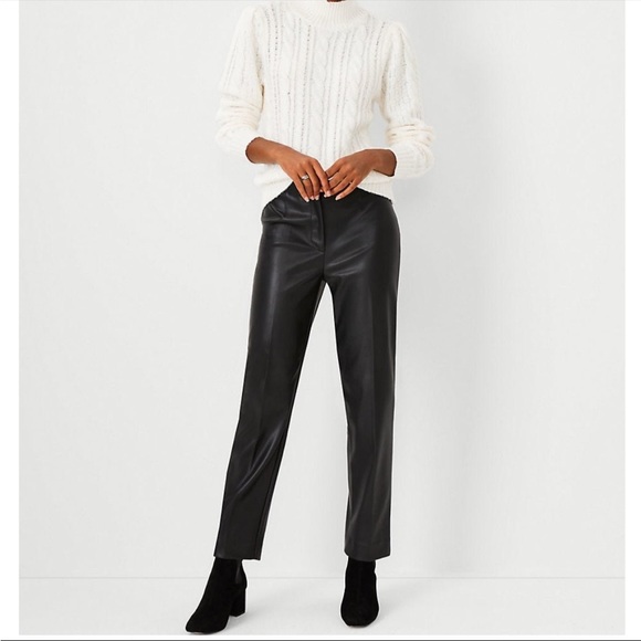 Ann Taylor Faux Leather Pant - Picture 2 of 5